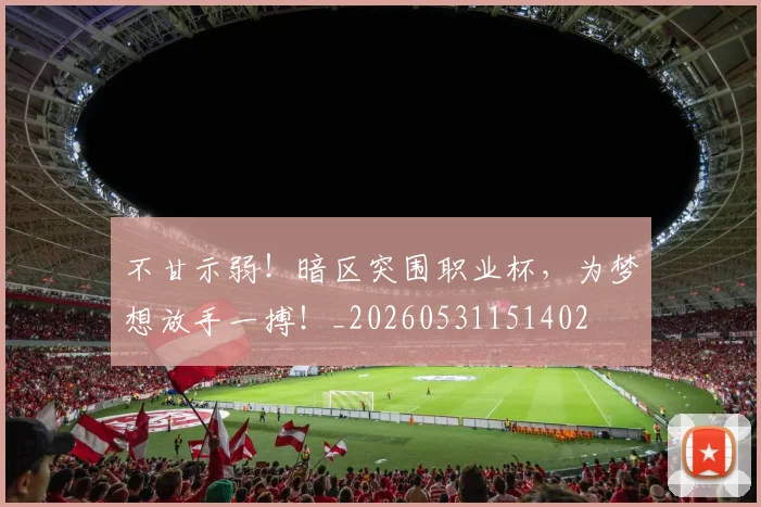 不甘示弱！暗区突围职业杯，为梦想放手一搏！_20260531151402